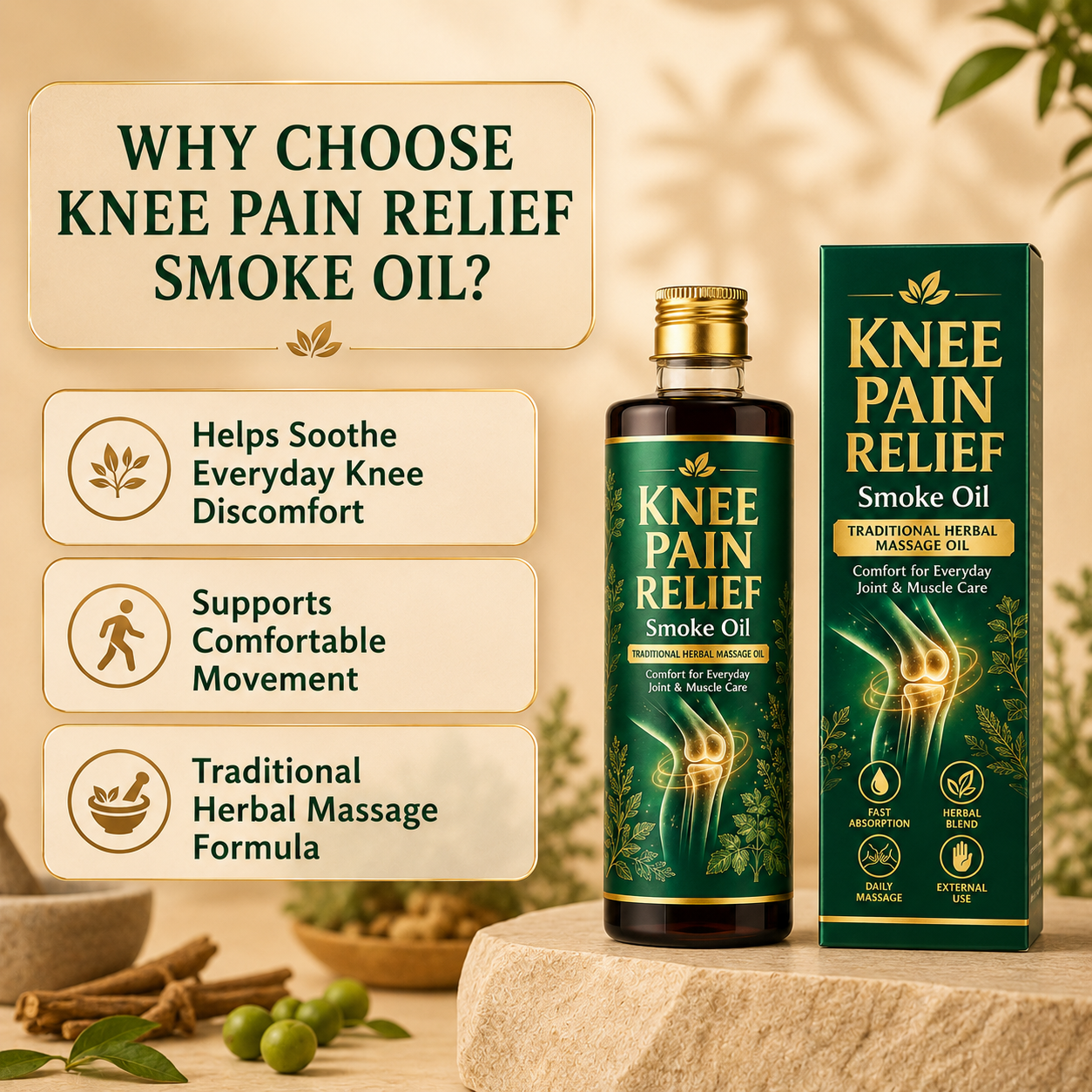 Knee Pain Relief Smoke Oil