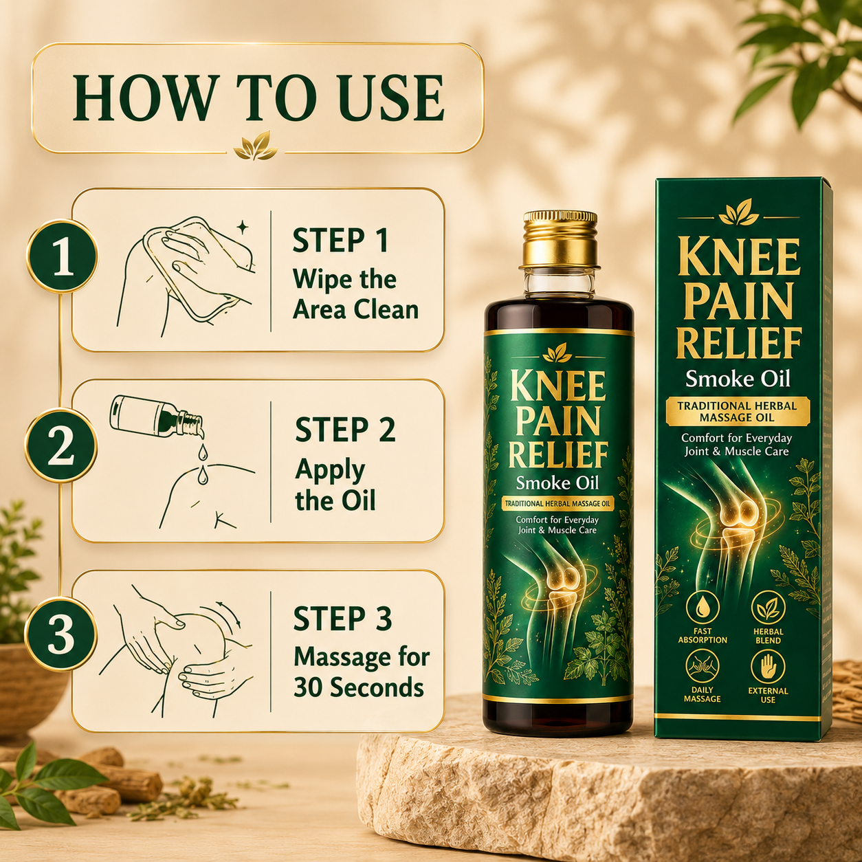 Knee Pain Relief Smoke Oil